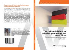 Bookcover of Deutschlands bilaterale Beziehungen zu Ägypten unter Mursi
