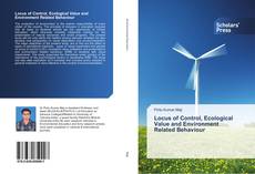 Couverture de Locus of Control, Ecological Value and Environment Related Behaviour