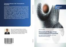 Capa do livro de Theoretical Study of the Thermoelectric Properties 
