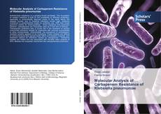 Bookcover of Molecular Analysis of Carbapenem Resistance of Klebsiella pneumuniae