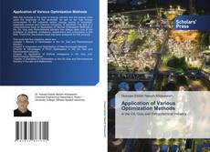 Copertina di Application of Various Optimization Methods