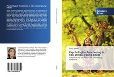 Portada del libro de Psychological functioning in non-clinical young adults