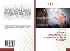 Capa do livro de La finance comportementale, le nouveau paradigme financier? 