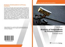 Copertina di Analysis of Antecedents to Privacy Concerns