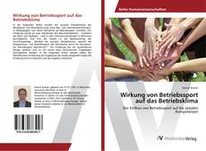 Copertina di Wirkung von Betriebssport auf das Betriebsklima