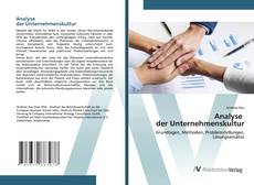 Bookcover of Analyse der Unternehmenskultur