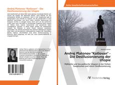 Copertina di Andrej Platonov "Kotlovan" - Die Desillusionierung der Utopie