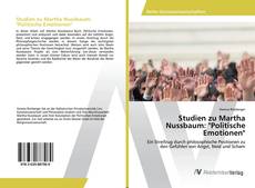 Capa do livro de Studien zu Martha Nussbaum: "Politische Emotionen" 