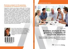 Copertina di Business analysis in the growing complexity of corporate structure