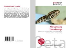 Bookcover of Afrikanische Eierschlange