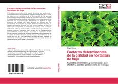Copertina di Factores determinantes de la calidad en hortalizas de hoja