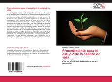 Capa do livro de Procedimiento para el estudio de la calidad de vida 