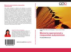 Buchcover von Memoria operacional y respuestas autonómicas