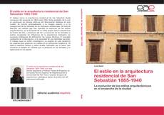 Portada del libro de El estilo en la arquitectura residencial de San Sebastián 1865-1940