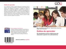 Portada del libro de Estilos de aprender