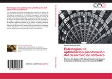 Buchcover von Estrategias de optimización-planificación del desarrollo de software