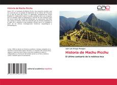 Buchcover von Historia de Machu Picchu