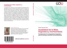 Usabilidad de la Web, lingüística y morfosintaxis kitap kapağı