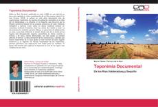 Capa do livro de Toponimia Documental 