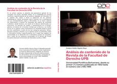 Análisis de contenido de la Revista de la Facultad de Derecho UPB的封面