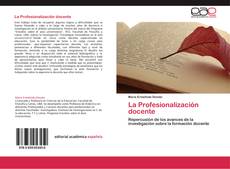 Capa do livro de La Profesionalización docente 