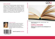 Portada del libro de Letra y escuela