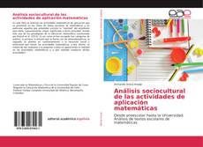 Обложка Análisis sociocultural de las actividades de aplicación matemáticas