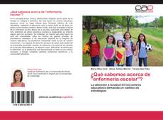 Buchcover von ¿Qué sabemos acerca de "enfermería escolar"?