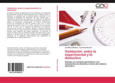 Bookcover of Validación: entre lo experimental y lo deductivo