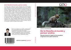 Buchcover von De la filosofía al mundo y pensar andino