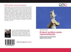 Bookcover of El decir jurídico como representación