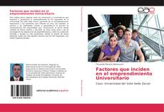 Capa do livro de Factores que inciden en el emprendimiento Universitario 