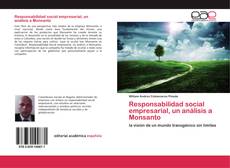 Buchcover von Responsabilidad social empresarial, un análisis a Monsanto