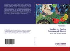Buchcover von Studies on Denim Processing Effluent