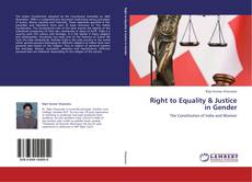 Portada del libro de Right to Equality  & Justice in Gender