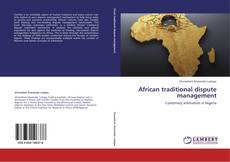 Copertina di African traditional dispute management
