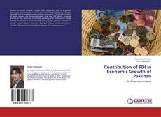 Bookcover of Contribution of FDI in Economic Growth of Pakistan