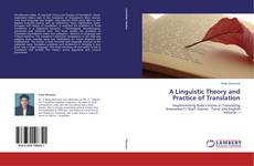 Capa do livro de A Linguistic Theory and Practice of Translation 