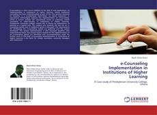 Buchcover von e-Counseling Implementation in Institutions of Higher Learning