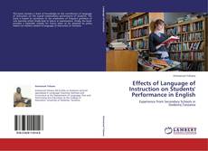 Portada del libro de Effects of Language of Instruction on Students' Performance in English
