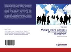 Buchcover von Multiple criteria evaluation  of entrepreneurship development
