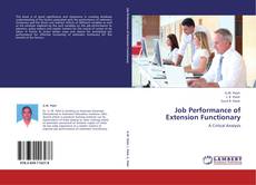 Buchcover von Job Performance of Extension Functionary