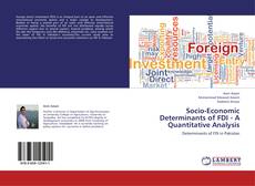 Capa do livro de Socio-Economic Determinants of FDI - A Quantitative Analysis 