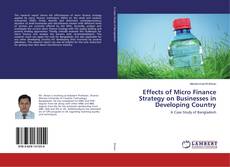 Buchcover von Effects of Micro Finance Strategy on Businesses in Developing Country