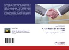 A Handbook on business law的封面