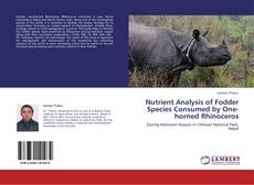 Portada del libro de Nutrient Analysis of Fodder Species Consumed by One-horned Rhinoceros