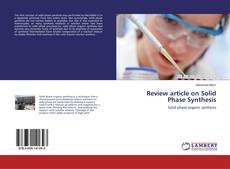 Buchcover von Review article on Solid Phase Synthesis