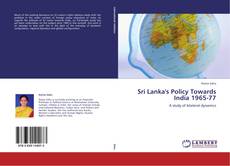 Buchcover von Sri Lanka's Policy Towards India 1965-77