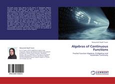 Bookcover of Algebras of Continuous Functions