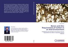 Buchcover von Boron and Zinc Requirement of Cotton in an Arid Environment